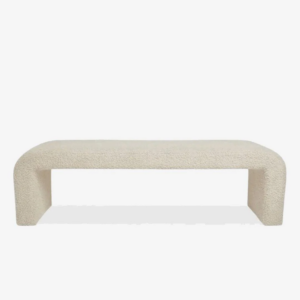 Upholstered Boucle Bench